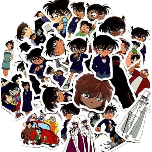 TD ZW 33Pcs Cartoon Detective Conan Stickers For Suitcase Skateboard Laptop Luggage Fridge Phone Styling DIY Decal Sticker
