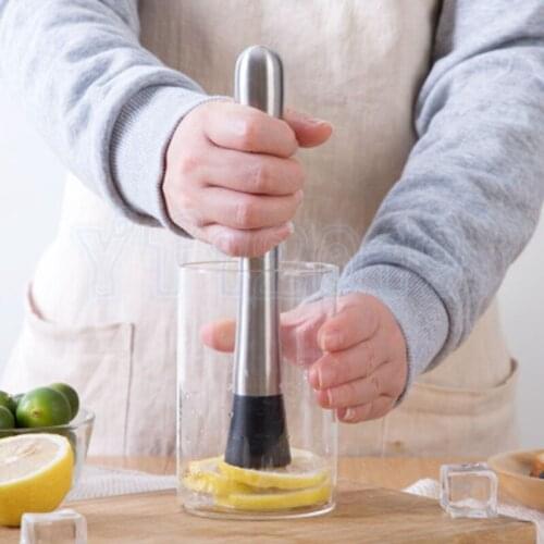 50pcs Stainless Steel Cocktail Muddler Bar Mixer Mojito Cocktail Drink Fruit Muddler Crushed Ice Barware Tools