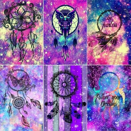 5D Diamond Painting Color Dream Catcher Landscape Full Circle or Square Diamond To Send Friends The Most Worthy Gift