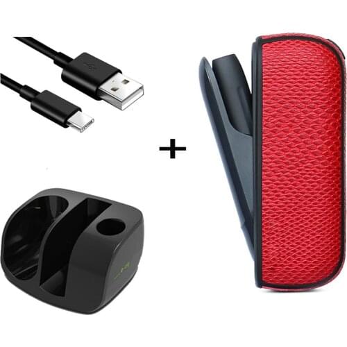 Case for Iqos 3.0 Duo Cover and Desk Car Charger for Iqos 3 Charging Leather Case Protective Holder Accessories