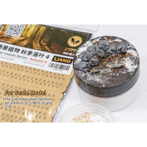 Four Seasons Natural Colors Paper Leaves Series 1/32 1/35 1/48 Scale Plant Model Decorations Parts