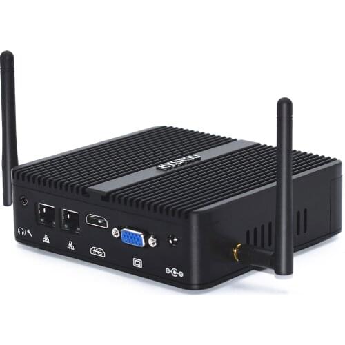 Quad Core Intel J4105 Fanless Desktop Micro Mini PC Celeron J1900 N3160 2 NIC LAN VGA Series Port Tiny Server Computer Linux