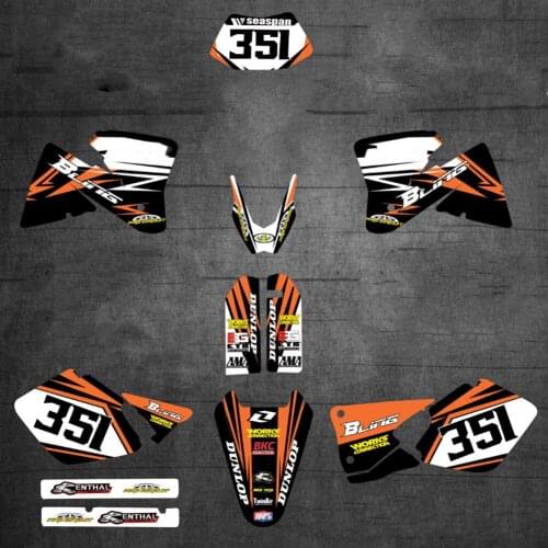 For KTM EXC 2002 2001 Motorcycle Decals Backgrounds Graphics Stickers FOR KTM EXC 125-250 300 350 400 520 2001 2002 MXC 200 300