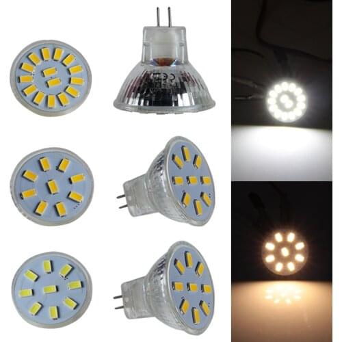 Lampade gu4 mr11 led 12v 24v spotlight 1W 2W super glass cup Diameter 35mm spot bulb light Ac Dc 12 24 volt energy saving lamp