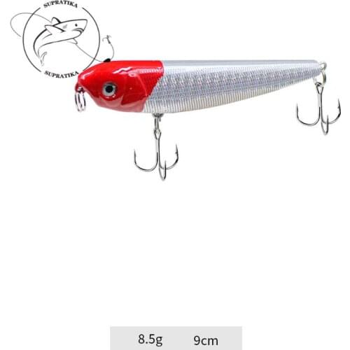 Artificial Luminous Pencil Floating Wobbler9cm/8.5g Freshwater Plastic Fishing Bait 3D Eyes Bionic Fishing Lure Hard Bait