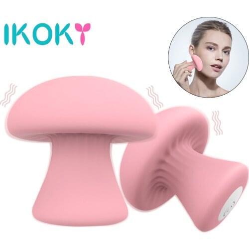 IKOKY Vaginal Tight Exercises G Spot Stimulator Vibrator Sex Toys For Women Mushroom Shaped Massage Vibrator USB Rechargeable