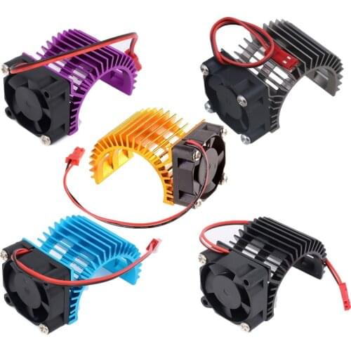 RC Model Parts Brushless Brushed Motor Radiator Cover+Cooling Fan for 1:10 HSP RC Car 540 550 3650 3660 Size Motor Heat Sink