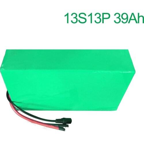 48V 39Ah 13S13P 18650 Li-ion Battery Pack E-Bike Ebike electric bicycle 275x255x70mm