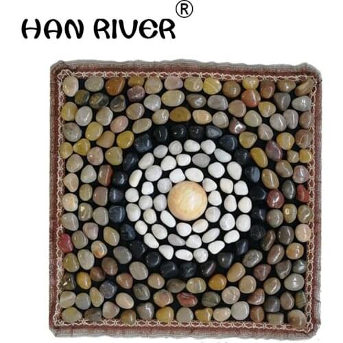 50 * 50 cm natural foot pad bai maji stone pebbles plantar acupoint massage cushion to toe platen household massager