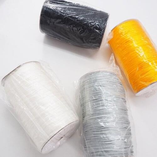 Chenkai 1.5mm Nylon Satin Cord Solid Rope Braided String Chinese Knotting Silky For Making Baby Jewellery Bracelet 700M/Roll