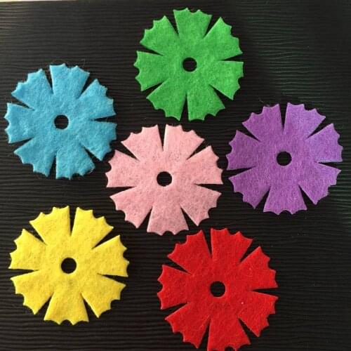 NEW 150PCS Mix 30mm Padded Felt Spring Flower Appliques Crafts Wedding Making DIY A68A*3
