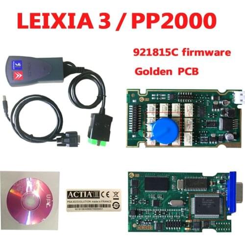 2018 Newest Lexia3 PP2000 Car Auto diagnostic tool V48/V25 Lexia 3 Diagbox golden pcb