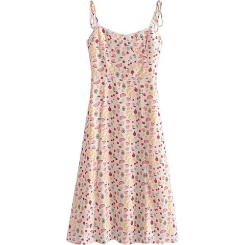 Sexy Spaghetti Strap Sleeveless Midi Cami Dress DLQZ466