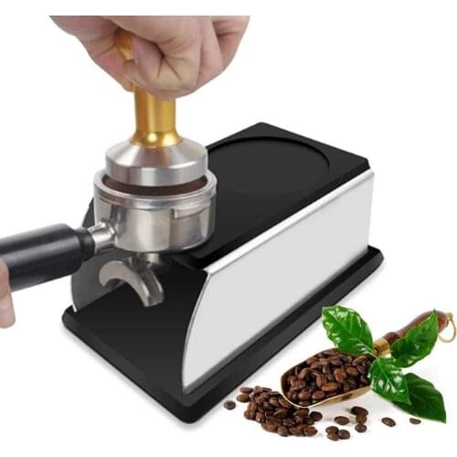 Durable Coffee Temper Stand Stainless Steel Espresso Tamping Stand for Coffee Machine Coffee Holder Rack Mat Barista Tools