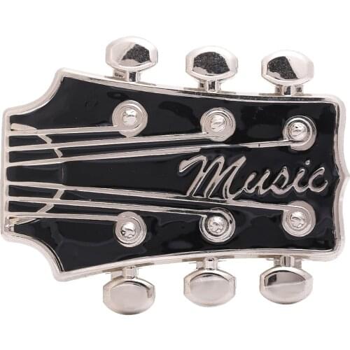 Guitar Headstock Belt Buckle Western Buckle Cowboy Mens Costume Accessory