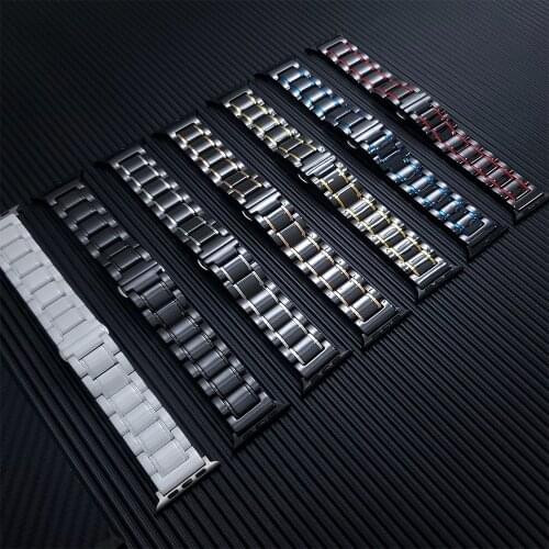 Luxury Ceramic Strap for Apple Watch series 5 4 3 replace Wriststrap for iWatch 5 Apple watch 44 40 42 38mm Bracelet Bands