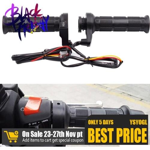 12v Motorcycle Handlebar Electric Hot Heated Handle Grips Motorbike Accessories
