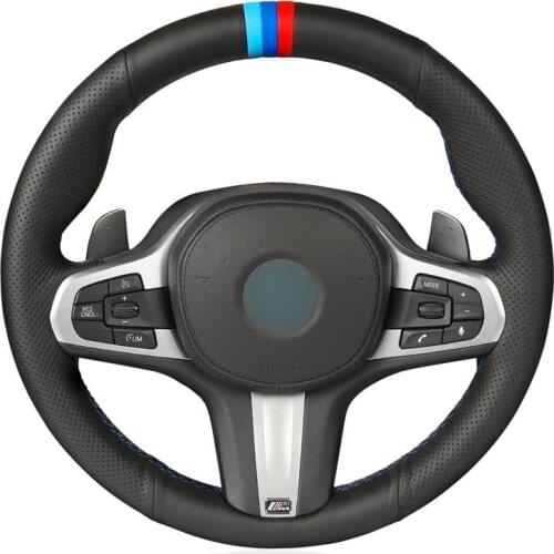 Hand-stitched Black PU Faux Leather Car Steering Wheel Cover for BMW M Sport G30 G31 G32 G20 G21 G14 G15 G16 X3 G01 X4 G02 X5