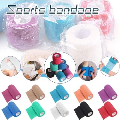 Self Adhesive Elastic Bandage Non-woven Fabric Tape Fitness Gear Knee Elbow Support Injury Pad10cm X 4.5m