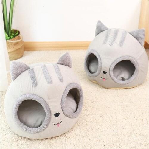 Removable Cat Bed House Semi-Enclosed Pet Dog Cat Nest Kennel Deep Sleep Pad Pet House for Small Dog And Cats Pet Products