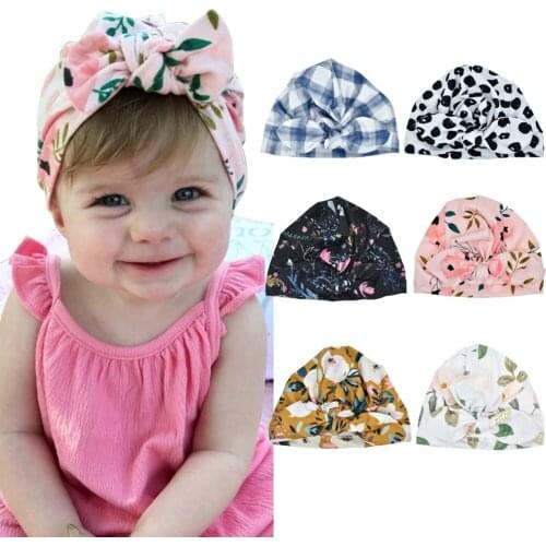 Newborn Infant Toddler Baby Girls Boys Hats Summer Cotton Casual Flower Hat Soft Hat Cap 6 Colors
