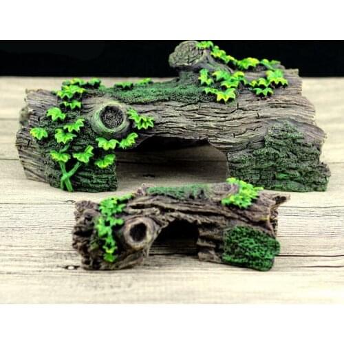 Aquarium Decoration Resin Mountain View Fish Play Tree House Hole Cave Decor For Fish Tank Aquarium Ornament decoration