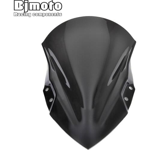 BJMOTO Motorcycle Street Bike Windshield Windscreen for Kawasaki Ninja 400 2018 2019 2020 ABS Plastic Wind Screen