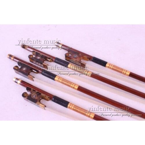 1 pcs Violin Bow Bone Frog Brazilwood Round Stick New 4/4 35