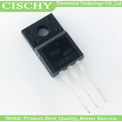 10pcs/lot MBRF20100CT MBRF20100 20100CT TO-220F In Stock