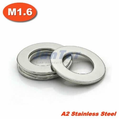 1000pcs/lot DIN125 M1.6 Flat Washer A2 Stainless Steel
