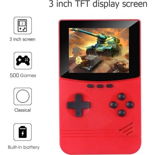 500 Games IN 1 Retro Video Game Console Handheld Game Portable Pocket Game Console Mini Handheld Player for Kids Gift