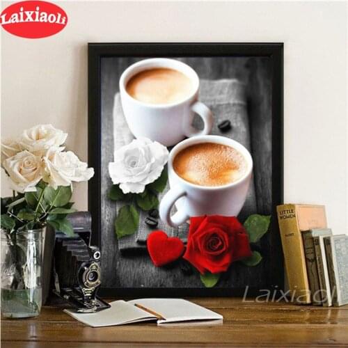 5D DIY Diamond Painting Kit Flower Rose image Full Square/Round Paint With Diamonds Embroidery Coffee Decoration Home restaurant