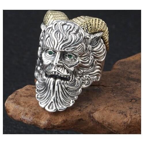 925 STERLING SILVER Paine MENS PUNK Biker Ring jewelry A2678