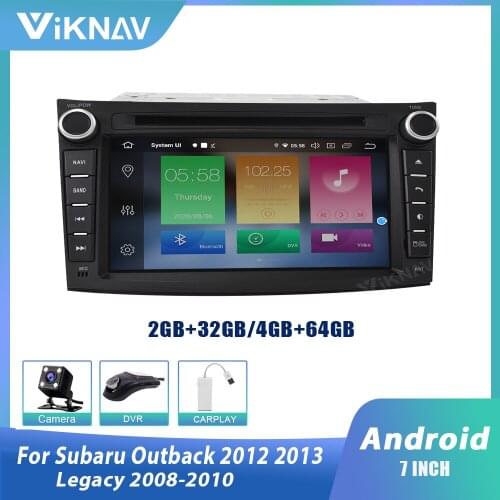 2 din Android 10 Car radio for Subaru Outback 2012 2013 Legacy 2008-2010 car stereo multimedia player auto audio GPS navigation