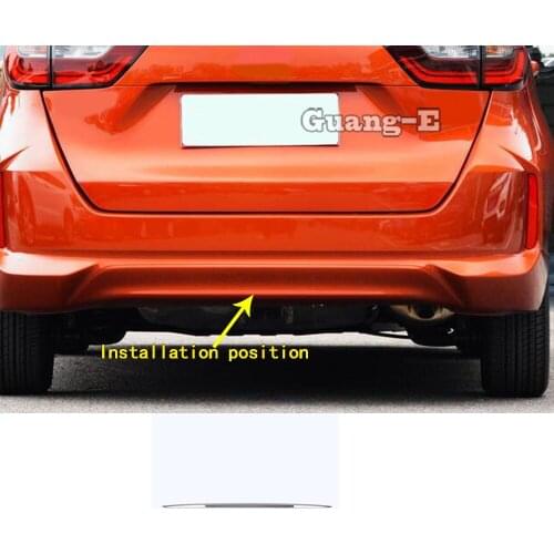 Car Styling Body Stainless Steel Rear Back Bumper Tailgate Pedal Strip Trim Plate Hoods For Honda Fit Jazz 2020 2021