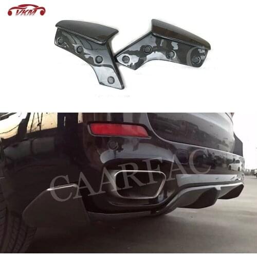 Carbon Fiber Rear Lip Side Splitters Aprons Flaps For BMW X5 F15 M Sport 2014-2018 FRP MP Style Bumper Fender Covers