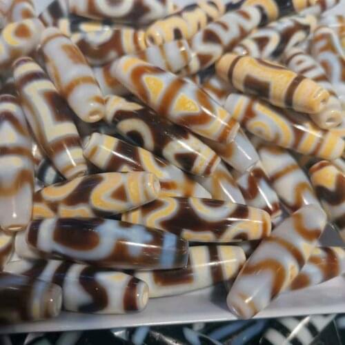 1pcs/lot Natural Agate Dzi Beads multiple colour shape brown high-quality heaven earth dzi bisuteria para manualidades por mayor