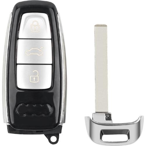 New 3 Buttons Key Remote Car Key Shell For Audi A6 C8 A7 A8 Q8 2017 2018 2019 2020 Fob Uncut Blank Case Replacement