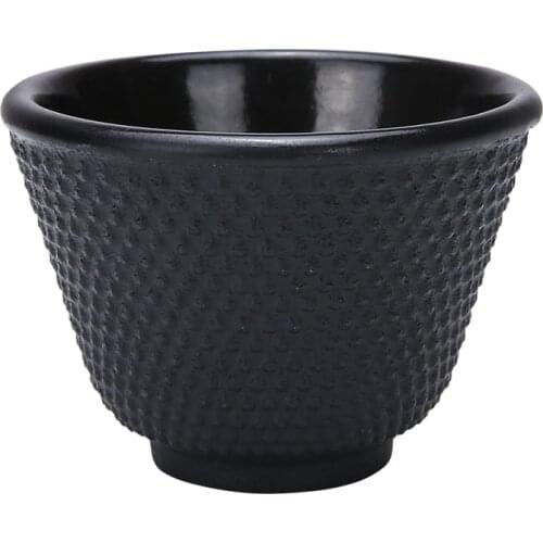 Cast Iron Tea Cups Drinkware Chinese Handmade Kung Fu Coffee Tools Health Care Polka Dot Iron Cup Iron Pot Retro Cup- Teacup CNI