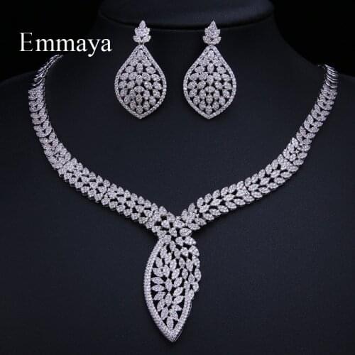 Emmaya Elegant Flower Design AAA Cubic Zircon Women Bridal Jewelry Sets For Party Accessories Jewelry Gifts Wedding