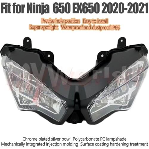 HeadLight Assembly Headlamp Fit For Kawasaki Ninja 250/400 2018 - 2020 2019 Ninja250 Ninja400 EX250 EX400 Motorcycle