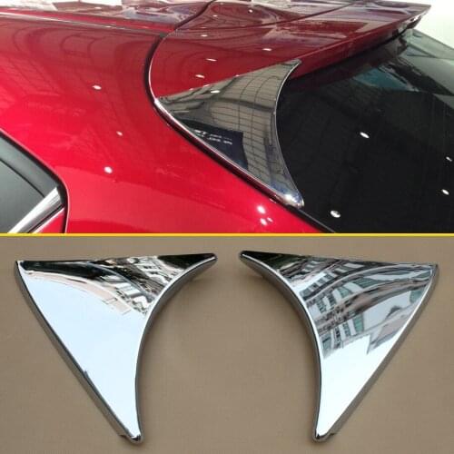Chrome Rear Window Sequin Side Triangle Cover Trim Moulding Fit For Mazda 3 Hatchback 2014 2015 2016 2017 2018 Accessories