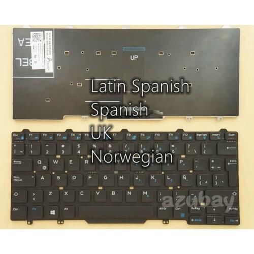 Latin/ Spanish/ UK / Norwegian Keyboard For Dell Latitude 13 Education, 3340 3350, Latitude 13 7350, 0797YM 08TJHT 010M30 0VW6J9