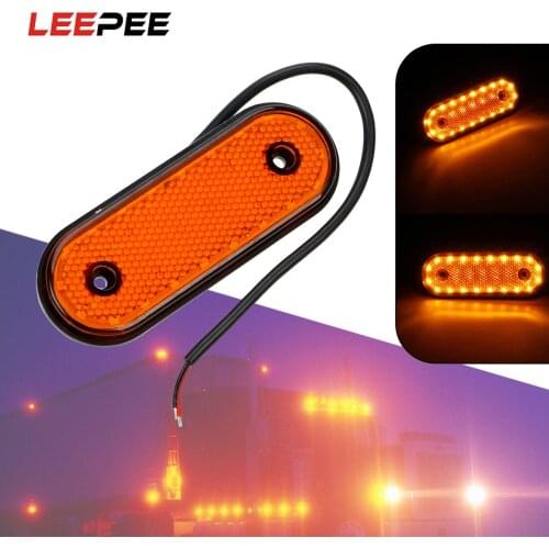 LEEPEE Clearance Lamp 20 LED Red Yellow White Truck Side Marker Lights DC 24V Auto Accessories Signal Lamp