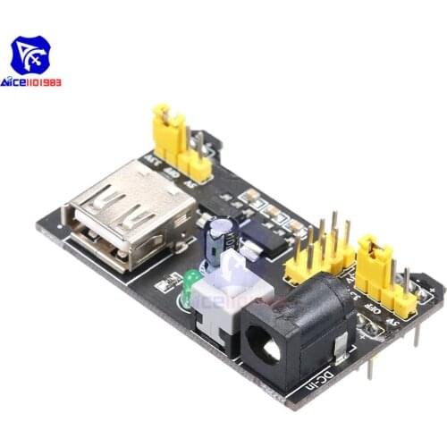 Diymore MB-102 MB102 Breadboard Power Supply Module 3.3V/5V for Arduino Solderless Bread Board DIY Voltage Regulator