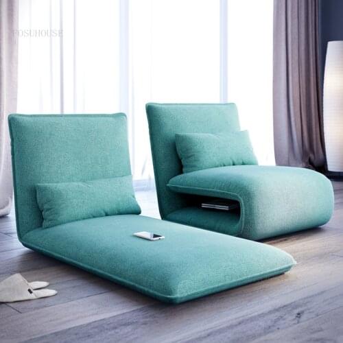 Household Furniture Hotel Lazy Sofa Living Room Tatami Bedroom Single Sofas Folding Balcony Apartment Dormitory Back Recliner