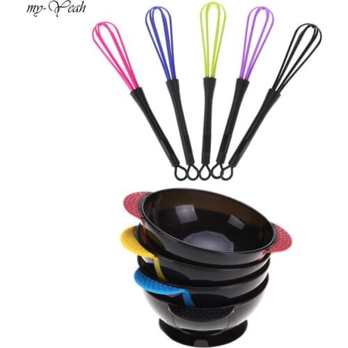 Hair Dyeing Bowl + Mixing Paint Stirrer Pro Salon Hair Coloring Dye Mixer Tint Bowls Stirrer Blender Styling Tool DIY Home