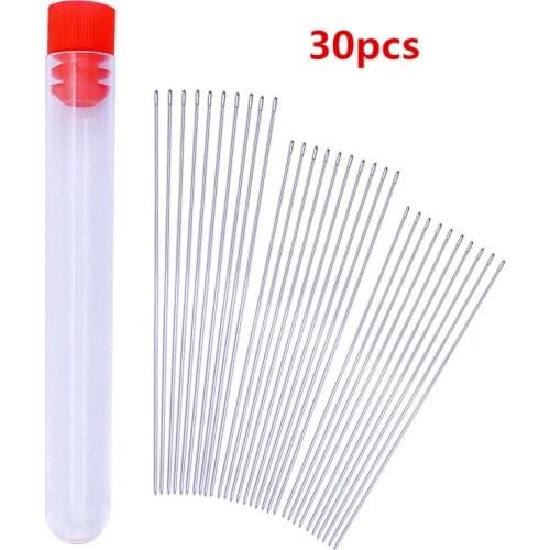 MIUSIE 3 Size 30 Pieces Long Iron Hand Beading Needles Tools Pin for Jewelry Bracelet Necklace DIY size 80mm 100mm 120 mm/ Long