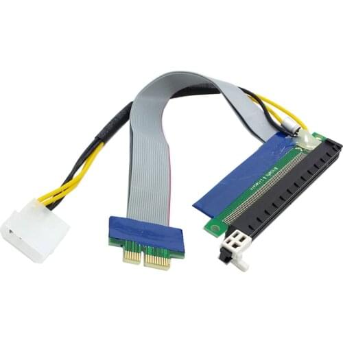 MLLSE PCI-E Express 1x to 16x Extension Flex Cable Card Extender Converter Riser CB0562