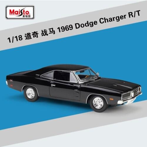 Maisto 1:18 Diecast 1969 Dodge Charger R/T 1952 Citroen 15CV 6 CYL Sport Car High Simulation Vehicle Alloy Model Car
